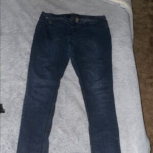 Dereon Women's Straight Leg Jeans - Dark Blue